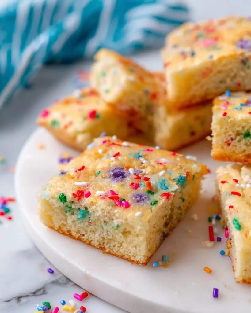 Birthday Cake Mix Blondies Recipe