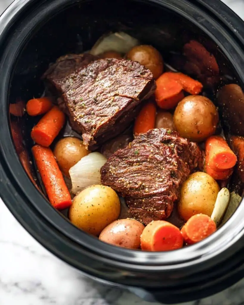 Slow Cooker Beef Roast with Vegetables and Gravy Recipe