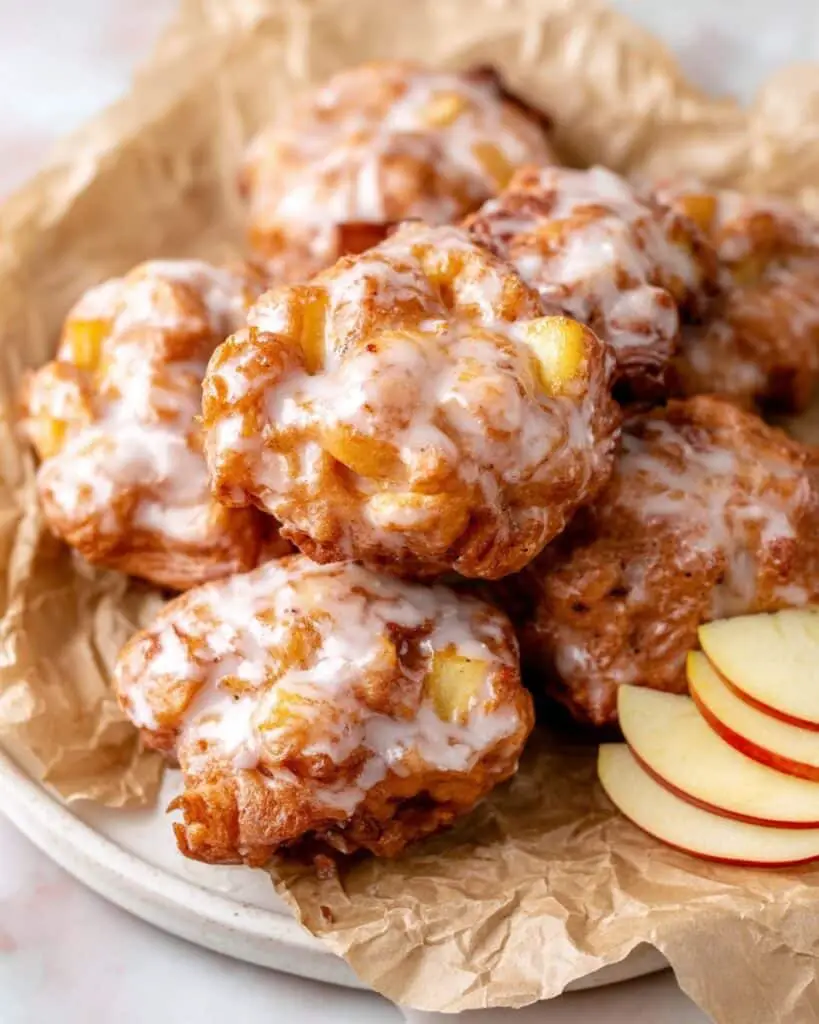 Apple Fritters with Vanilla Cinnamon Glaze Recipe