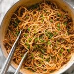 Fragrant Garlic Scallion Noodles with Ground Chicken (Gluten-Free) Recipe