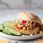 Greek Crock Pot Turkey Sloppy Joes with Feta and Cucumber Recipe