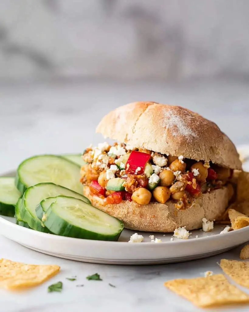 Greek Crock Pot Turkey Sloppy Joes with Feta and Cucumber Recipe