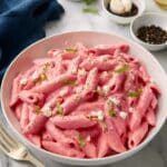 Beetroot Pasta with Feta and Basil Recipe