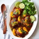 Peach and Spiced Chicken Skillet with Honey-Lime Glaze Recipe