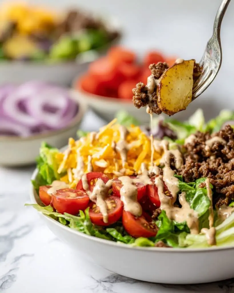 Easy Loaded Smash Burger Bowl with Special Sauce Recipe