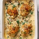 Baked Tuscan Chicken Breast with Sun-Dried Tomatoes and Spinach Recipe