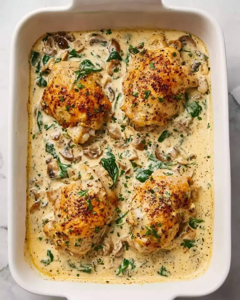 Baked Tuscan Chicken Breast with Sun-Dried Tomatoes and Spinach Recipe