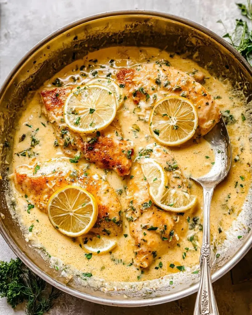 Pan Fried Tilapia with Lemon Cream Sauce Recipe