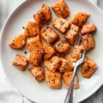 Air Fryer Salmon Bites with Lemon Garlic Butter Recipe