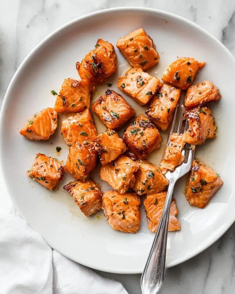 Air Fryer Salmon Bites with Lemon Garlic Butter Recipe