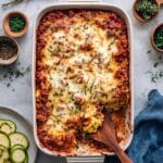 Zucchini Ground Beef Casserole with Quinoa and Mozzarella Recipe