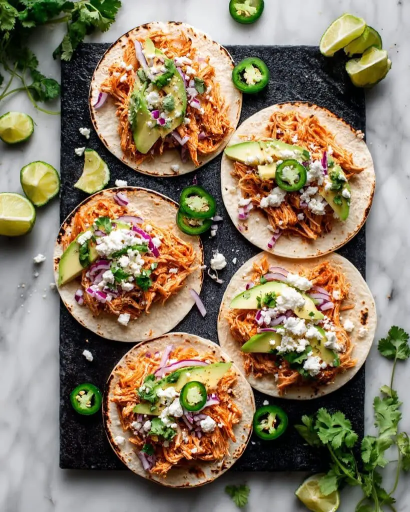 Healthy Crockpot Chicken Tacos Recipe