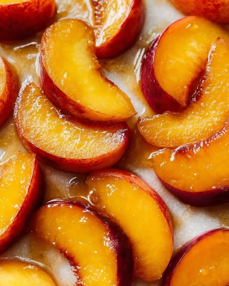 Cinnamon Sugar Roasted Peaches Recipe