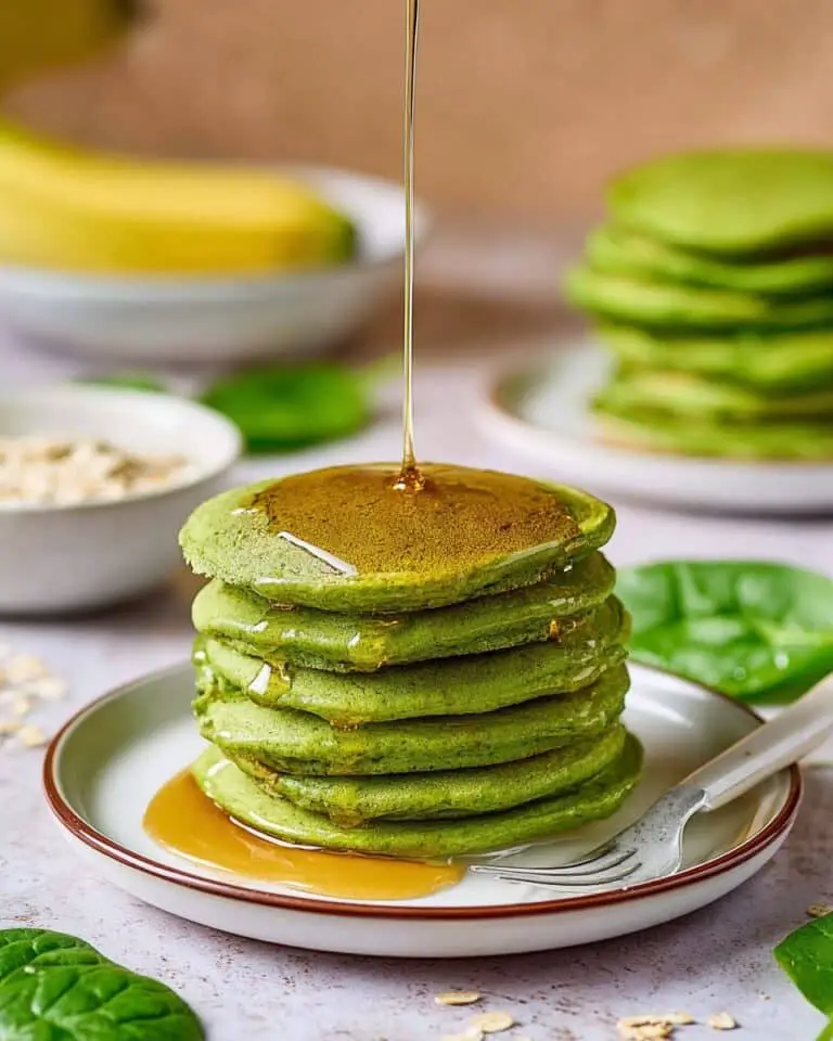 Spinach Banana Oat Pancakes Recipe