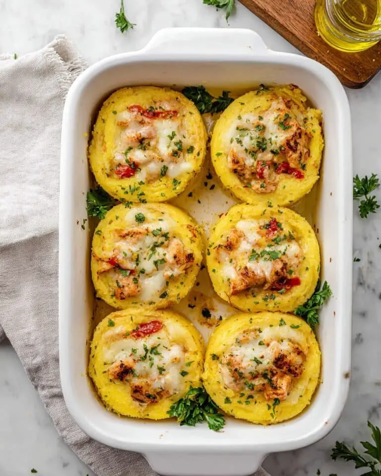 Chicken and Mashed Potato Nests with Mozzarella Recipe