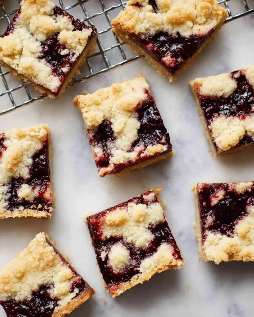 Soft Jam Shortbread Bars Recipe