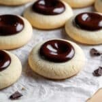 Chocolate Ganache Vanilla Thumbprint Cookies Recipe
