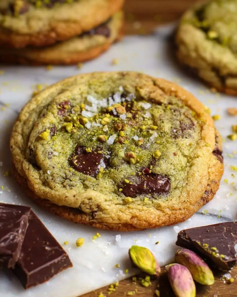 Salted Pistachio Chocolate Chunk Cookies Recipe