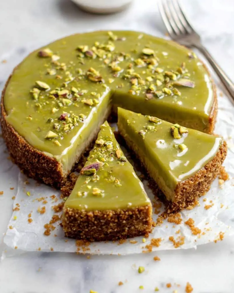 Pistachio Cheesecake With Pistachio Topping Recipe