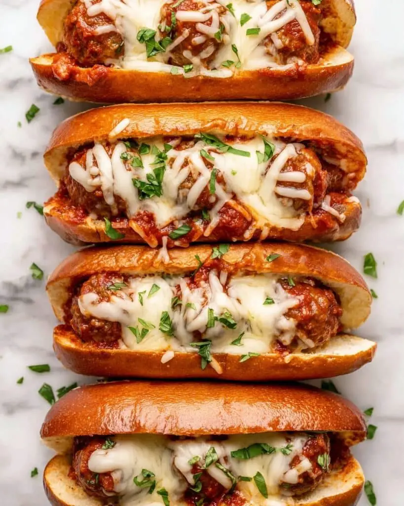 Hearty Meatball Subs with Rich Marinara and Melted Mozzarella Recipe