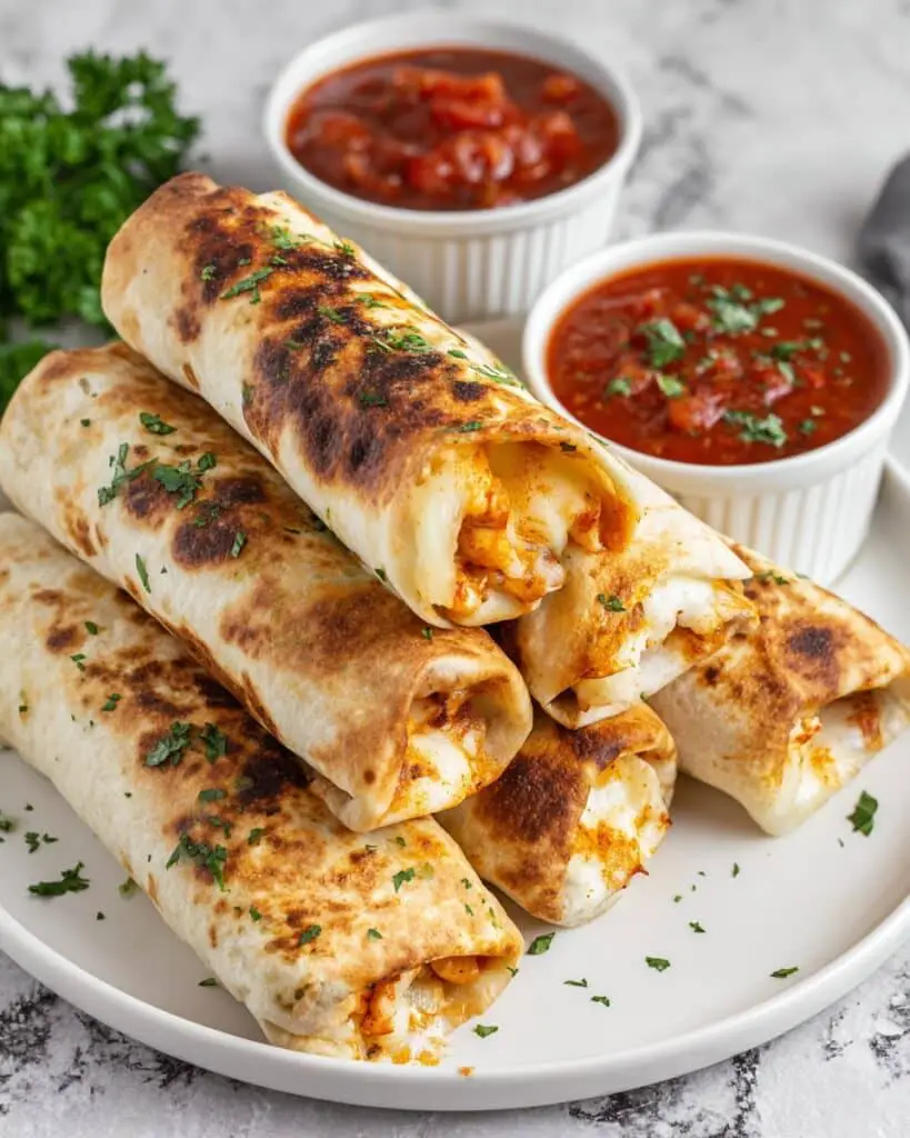 Air Fryer Chicken & Mozzarella Wraps Recipe