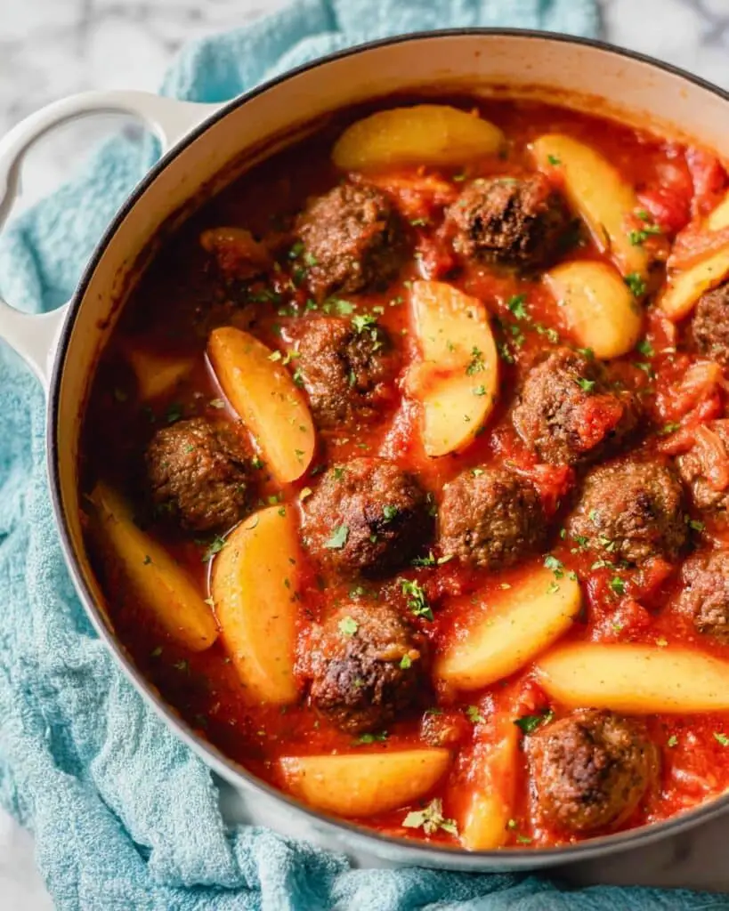 One Pot Kofta and Potato Stew Recipe