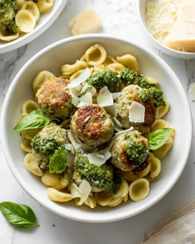 Pesto Chicken Meatballs Recipe