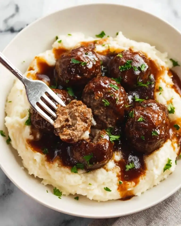 Crockpot Salisbury Steak Meatballs Recipe