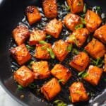Glazed Honey Garlic Air Fryer Salmon Bites Recipe