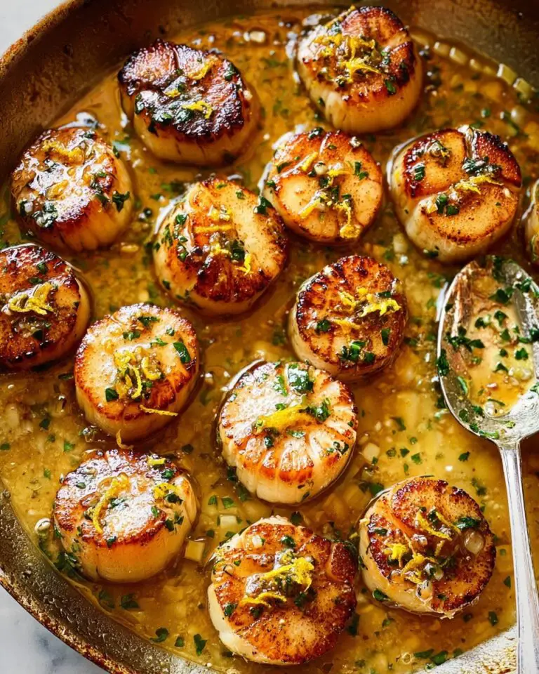 Pan Seared Scallops with Lemon Garlic Butter Recipe