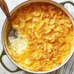 Cheesy Hashbrown Casserole with Crispy Potato Topping Recipe