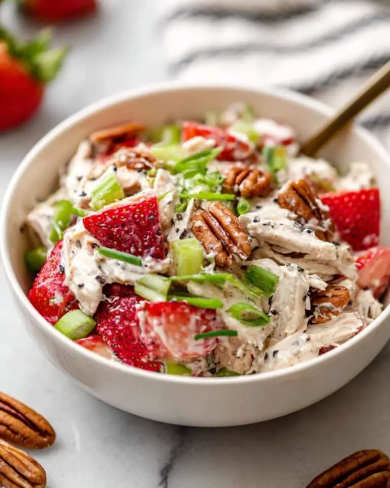 Strawberry Pecan Poppy Seed Chicken Salad Recipe
