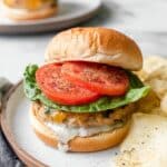 Juicy Ground Chicken Burgers with Fresh Herbs and Toppings Recipe