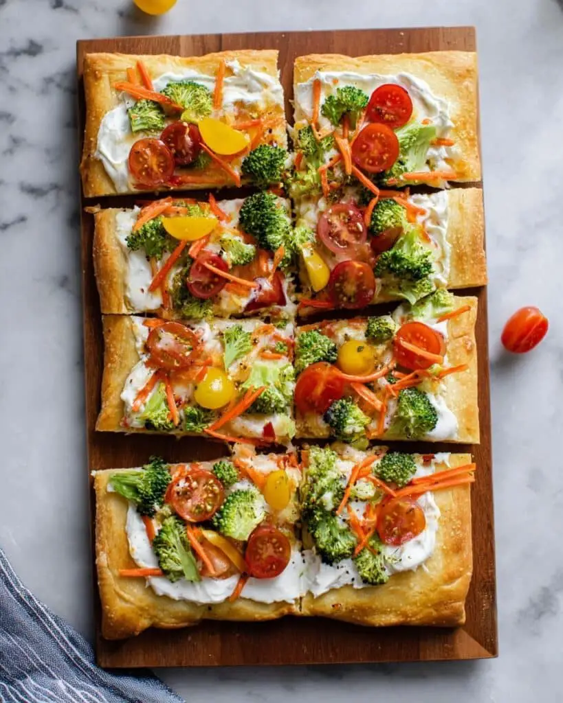 Cream Cheese Veggie Pizza Recipe