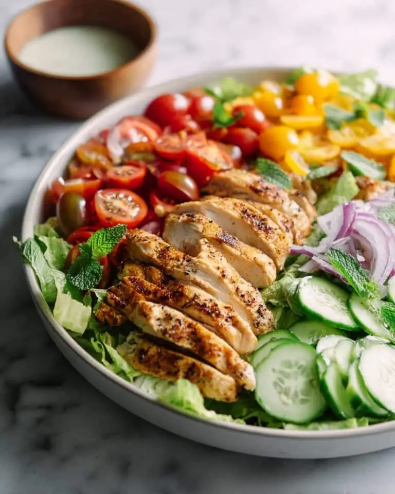 Chicken Shawarma Salad with Tahini Dressing Recipe