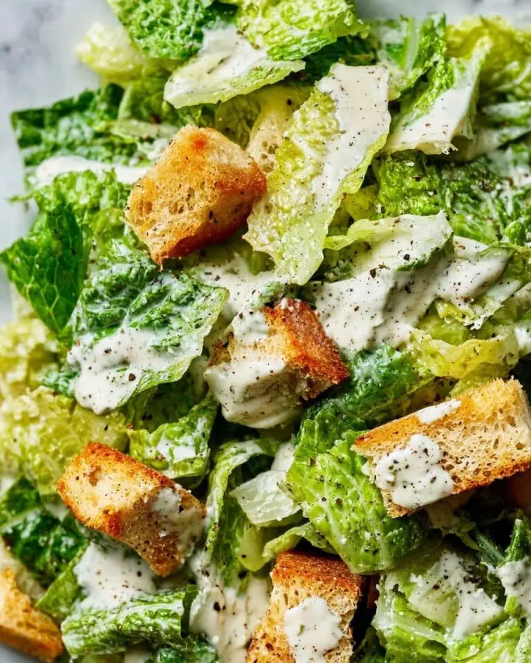 5-Minute Creamy Greek Yogurt Caesar Dressing (No Anchovy) Recipe