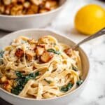 Creamy Tahini Pasta with Lemon and Garlic Recipe