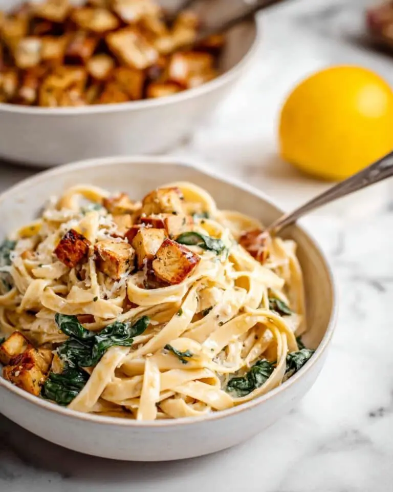 Creamy Tahini Pasta with Lemon and Garlic Recipe