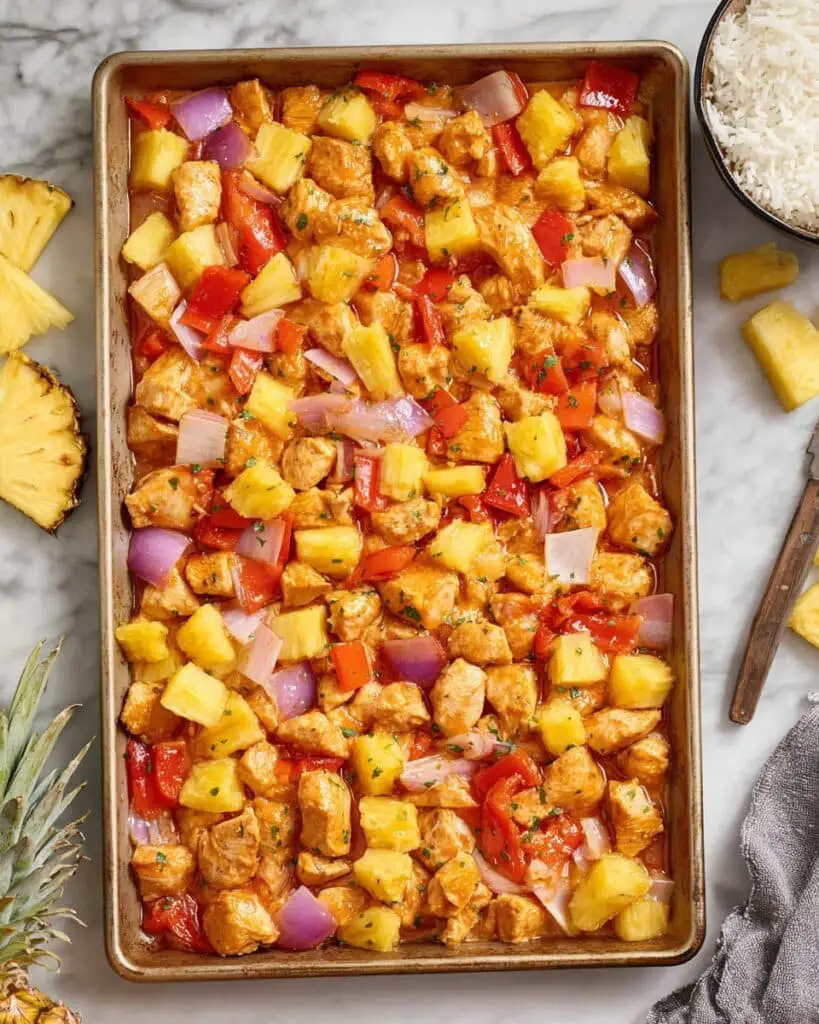 Sheet Pan Hawaiian Chicken Recipe