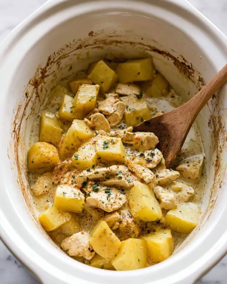 Slow Cooker Parmesan Garlic Chicken and Potatoes Recipe