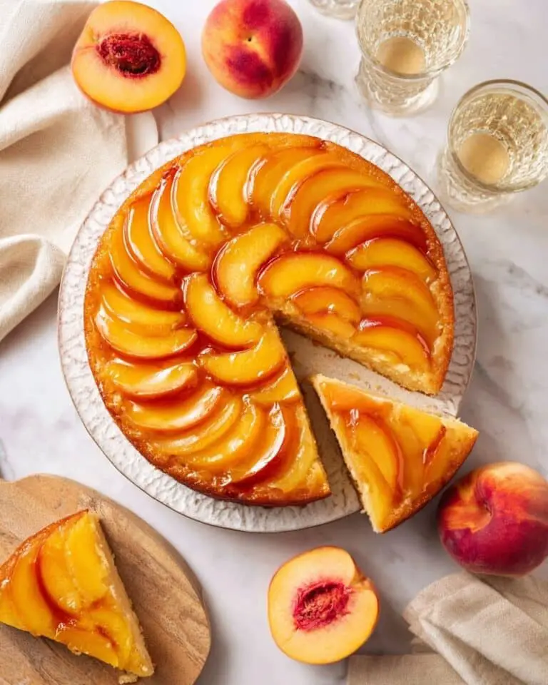 Vegan Peach Upside Down Cake Recipe