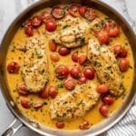 Creamy Pesto Chicken with Cherry Tomatoes Recipe