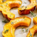 Roasted Acorn Squash with Maple Browned Butter Recipe
