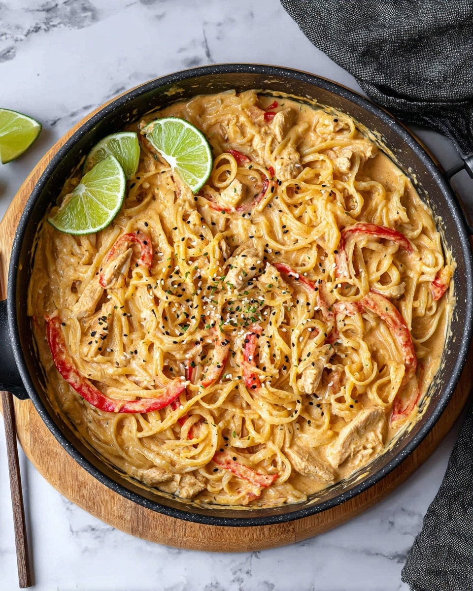 Thai Curry Noodles with Chicken and Coconut Sauce Recipe