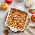 Apple Cinnamon Baked Oatmeal with Cream Cheese Maple Glaze Recipe